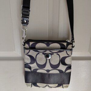 Coach Gray/Black Crossbody Bag Adjustable Strap